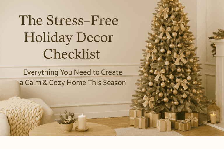 The Stress-Free Holiday Decor Checklist: Everything You Need to Create a Calm & Cozy Home This Season